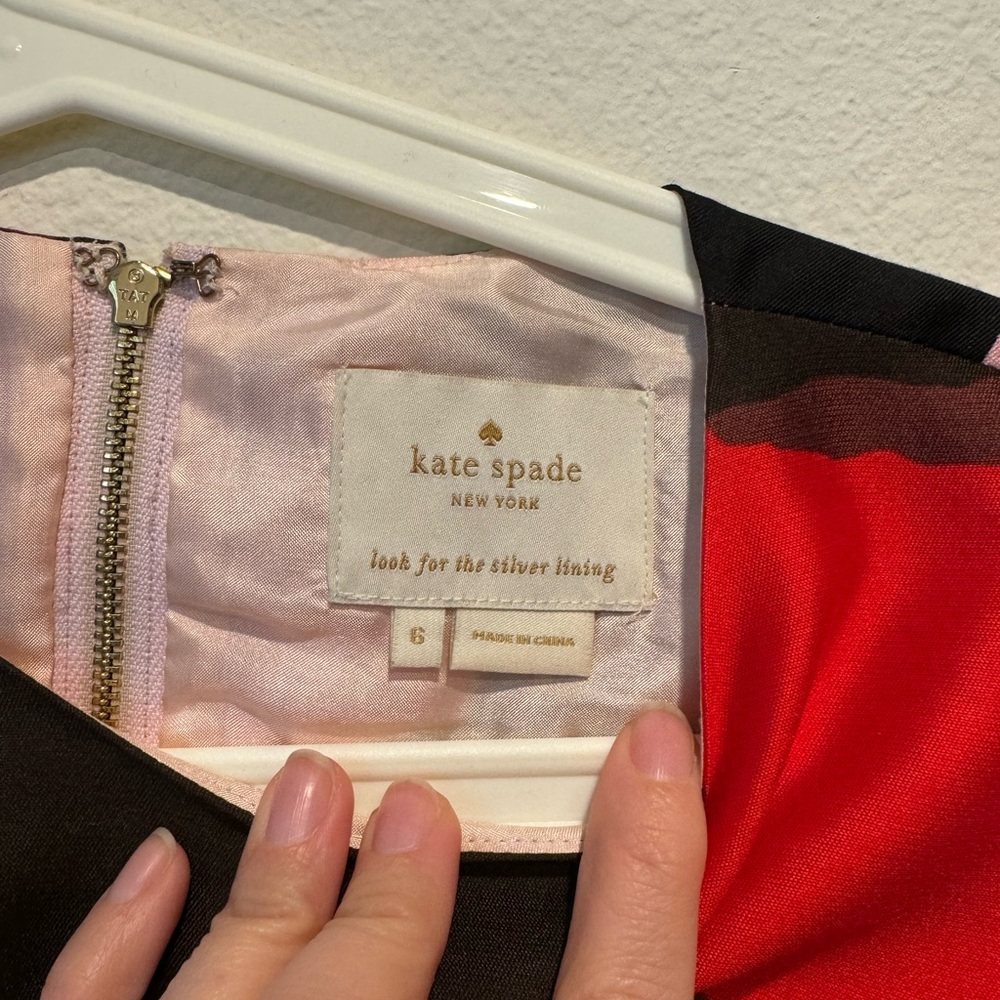 Kate Spade Red and Black Dress